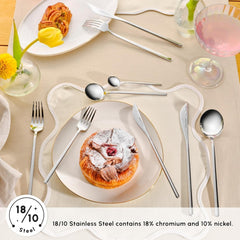 Karaca Focus Elegance, cubertería 84 piezas, 12 personas Cocina Naty Tienda