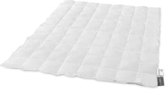 Traumnacht Basic Edredón ligero con plumón nuevo blanco (60%) y plumas (40%), DIN EN 12934, 135 X 200 cm, certificado Down Pass y Oeko-Tex, producido según el estándar de calidad alemán Edredones y edredones Naty Shop 60 por ciento plumón / 40 por ciento plumas Manta ligera de verano 135 X 200
