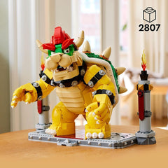 LEGO Super Mario The Mighty Bowser Kit de modelo 3D Conjunto grande de figuras de acción coleccionables que incluye plataforma de duelo Idea de regalo para fanáticos Exhibición como decoración de la habitación 71411 Juegos de construcción Besuche den LEGO-Store