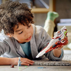 LEGO Star Wars Jedi Starfighter Obi-Wan Kenobi, juguete para construir con Taun We, figura de droide y sable de luz, set El ataque de los clones 75333 Juegos de construcción Besuche den LEGO-Store