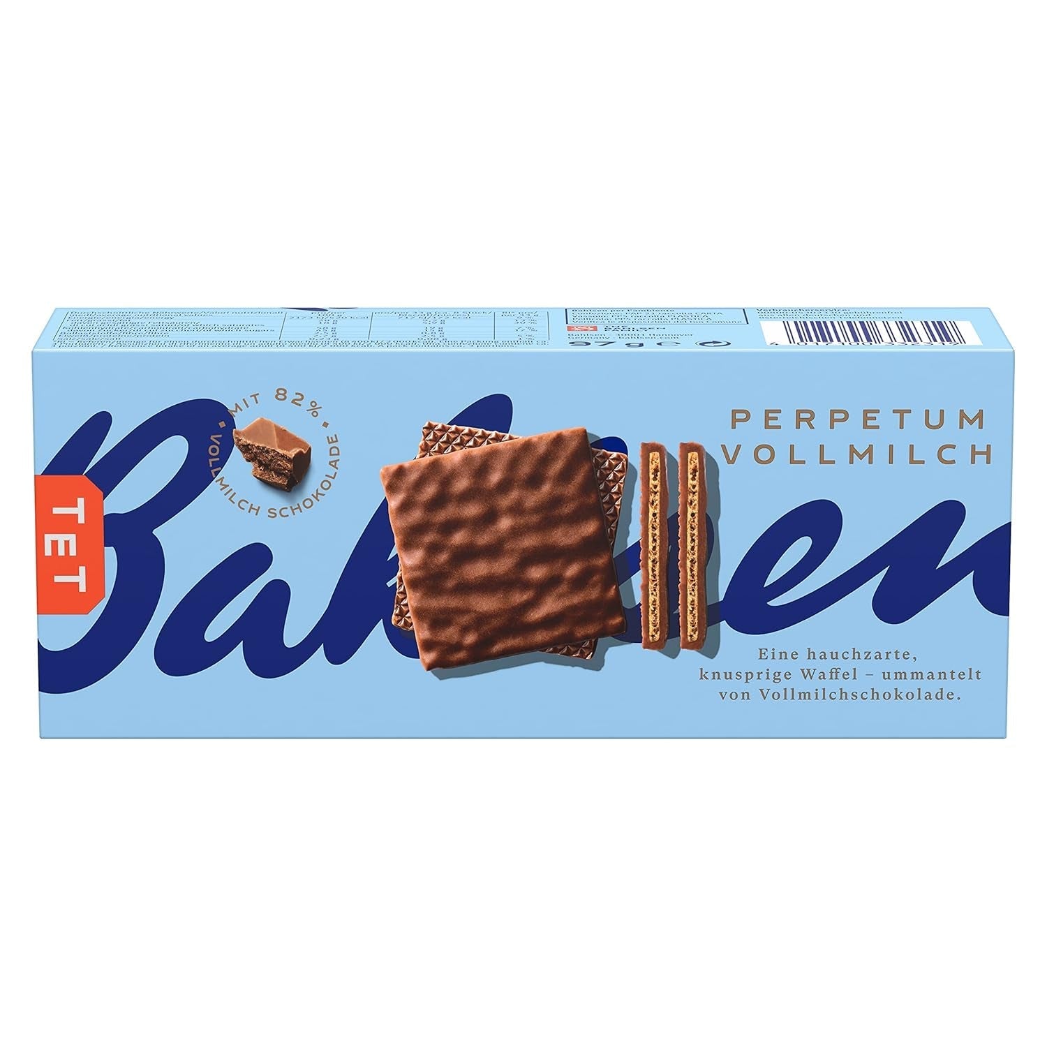 Napolitană cu ciocolată cu lapte Bahlsen Perpetum (1 x 97 g) (Pachet de 10)