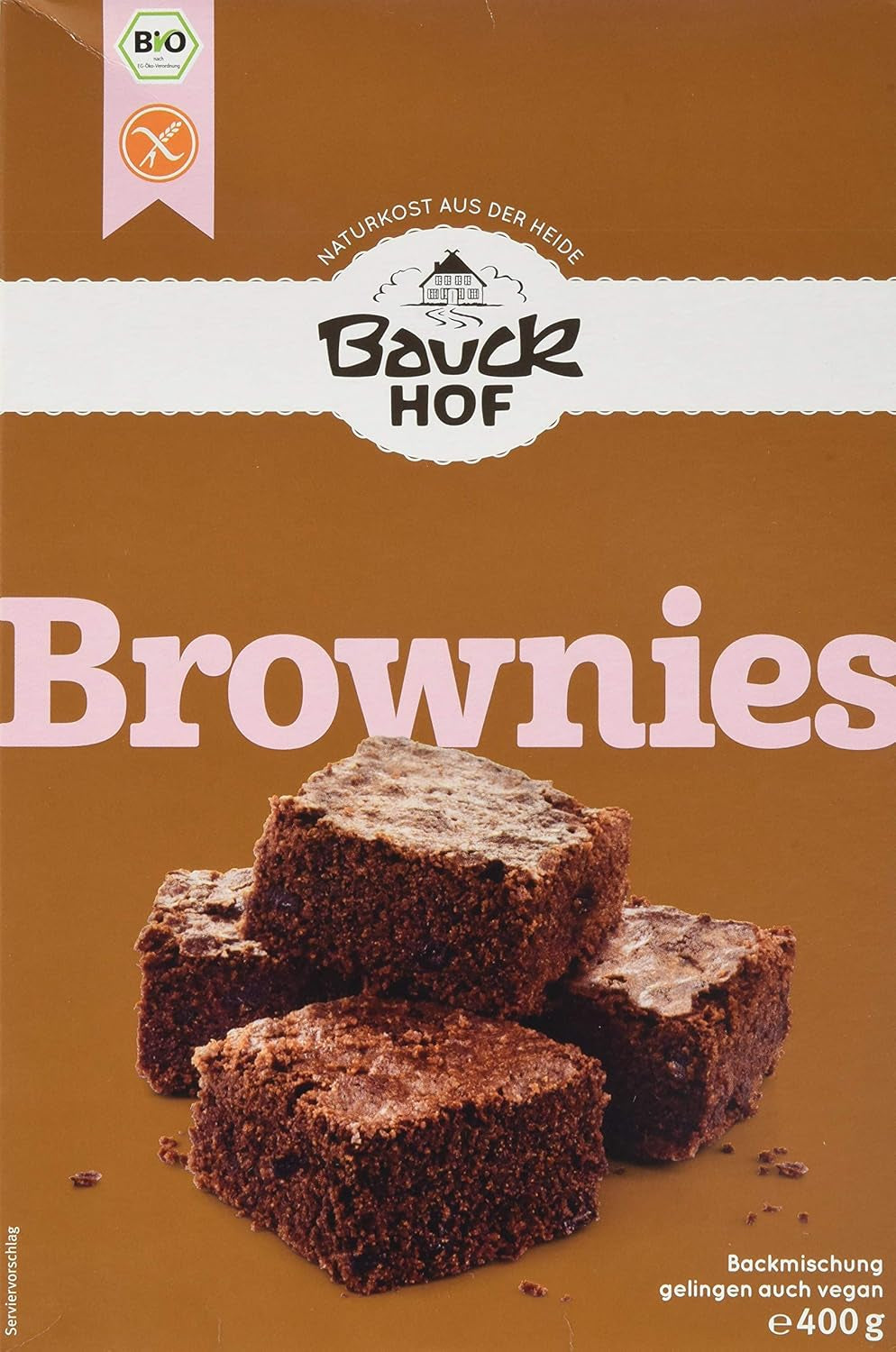 Brownies Sin Gluten, Pack 3Er (3 X 400 G) - Bio Naty Shop 400 G (Pack 3Er)