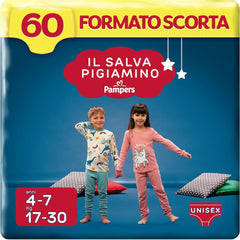 Pampers Il Salvapamino 4-7 años, paquete a granel, 60 pañales, talla S/M (17-30 kg)