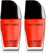 Color de uñas Wild Shine, esmalte de uñas sin formaldehído, tolueno ni ftalatos, fórmula de secado rápido de larga duración, Heatwave (paquete de 2)