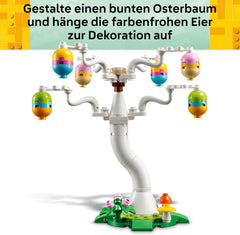 LEGO Osterhase und Ostereiersuche - Kinderspielzeug mit Hasen & Vogel Tierfiguren - Mit Baum & Wagen - Kreatives Konstruktionspielzeug - Geschenk für Mädchen & Jungen ab 8 Jahren - 40808