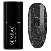 Semilac Esmalte de Uñas UV 394 Sparkling Midnight Date 7 ml - Cielo nocturno oscuro con efecto brillo - Colección Love Is In The Nails