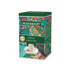 Cafea tradițională Dibek, amestec cu fistic sălbatic și roșcove, măcinată, cremoasă și aromată, cutie metalică, 400 g