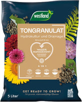 Westland Clay Granules, 5 L - Gránulos para plantas ideal para hidroponía, sustrato de drenaje sin aditivos químicos, para uso interior y exterior