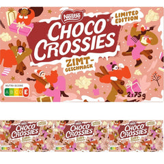 Nestlé Copos crujientes ligeros de canela y almendras crujientes cubiertas con un glaseado blanco que se derrite en la boca y sabor a canela, paquete de 4 (2 x 75 g cada uno)