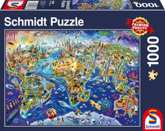 Schmidt Spiele 58288, Descubre el mundo, rompecabezas de 1000 piezas Puzzle Naty Shop Título predeterminado