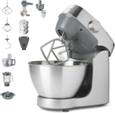 Kenwood Prospero+ KHC29A.R0SI Küchenmaschine, 4,3 L Edelstahlschüssel, Inkl. 10-Teiligem Zubehör-Set Mit Fleischwolf, Glas-Mixer, Zitruspresse, Entsafter Und Mehr, Inkl. Easyweigh Waage, 1000W, Silber Mama si Copilul Naty Shop Silber Inkl. 9 Zubehörteile Waage