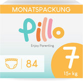 Pañales Pillo, Talla 7, 84 Piezas, 4 Paquetes de 21 Pañales Cada Uno, Talla 7 - XXL (15+ kg) - Pañales Para Bebé