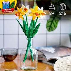 Narcisos LEGO Botanicals - Regalos de Pascua para niñas y niños - Flores artificiales para niños - Ramo de flores como decoración de la habitación o la oficina - Regalo para mujeres - 40747 Juegos de construcción Besuche den LEGO-Store