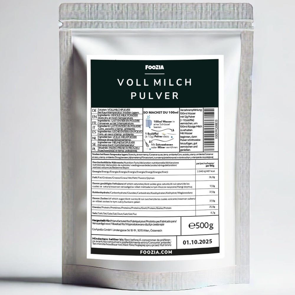Milchpulver Vollmilchpulver Aus Reiner Frisch Milch Hergestellt 500g de Foozia