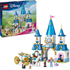 LEGO Ç€ Castillo de Disney Princess Cenicienta y el carruaje tirado por caballos, set para niñas a partir de 6 años, juguete fantástico con minimuñecas de la princesa Cenicienta y el príncipe azul, idea de regalo para fans de Disney 43275 Juegos de construcción Beuche den LEGO-Store Default Title