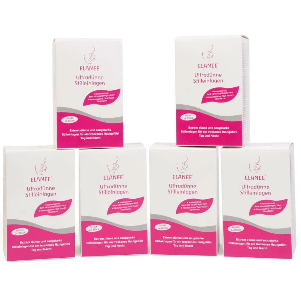 ELANEE 219-V1 Discos de lactancia ultrafinos, blancos Accesorios Alimentación y Lactancia Bebe Naty Shop 24 piezas (pack de 6)