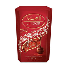 Chocolate Lindt | Cono chocolate con leche LINDOR | 500g | 38 bolas de chocolate con leche con relleno que se deshace en la boca | regalo de chocolate