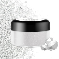 Glitter comestibil, 10 grame, diverse culori Glitter Naty Shop Alb