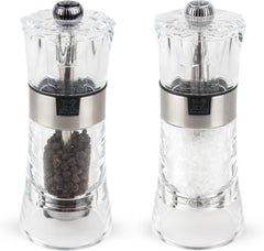 OSLO Duo acrilic/oțel inoxidabil 14 cm Rasnite si Feliatoare Naty Shop Set râșniță pentru piper și sare