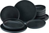 Creatable, 22979, Serie Uno BLACK, 12-Teiliges Geschirrset, Teller Set Aus Steinzeug, Spülmaschinen- Und Mikrowellengeeignet, Made in Portugal Seturi vesela masa Naty Shop Black Tafelservice 12 Teilig