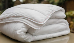 COLAS NORMAND Plapumă din bumbac Percale, 260 X 240 cm, de înaltă calitate, 100% bumbac Percale, moale și confortabil, durabil, finisaj fin, fabricat în Franța, alb Plapumi si pilote Naty Shop