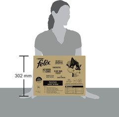 | Zart konisch | ausgewachsene Katze | Gelee | 100% vollständige und ausgewogene Rezeptur | mit Thunfisch, Kabeljau, Rindfleisch und Huhn | Frischebeutel | 80 x 85 g