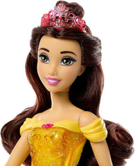 Mattel Disney Princesa Muñeca Móvil Belle Fashion con Ropa y Accesorios Brillantes Regalo Inspirado en la Película Disney para Niños HLW11 Naty Shop Dolls