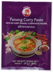 Cock Currypaste Panang, Schärfe medio, auténtica cocina tailandesa, ingredientes naturales, vegano, halal y sin gluten (1 x 50 g)