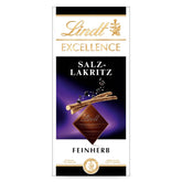 Lindt Excellence Sweet Salted Wood - Barra de chocolate negro 100g - Sabor intenso a cacao