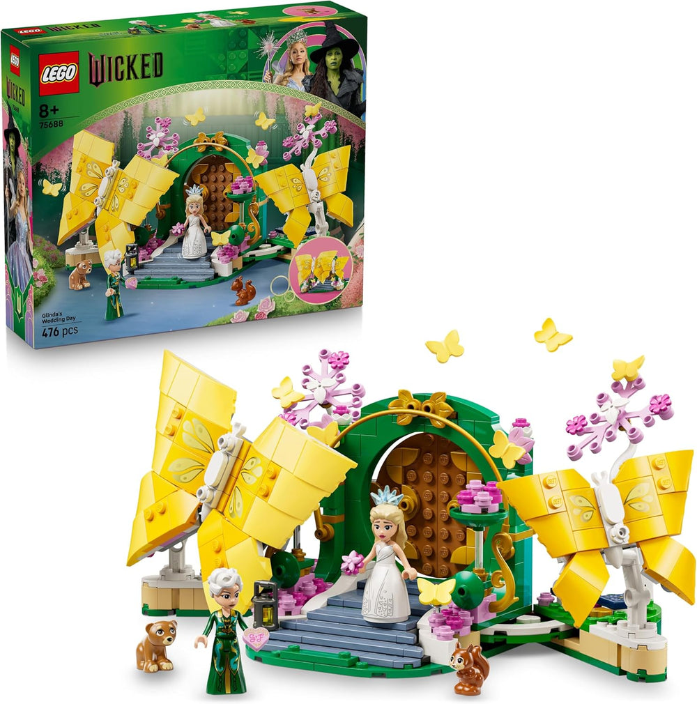 LEGO Wicked Glindas Hochzeitstag - Juegos creativos con 2 minifiguras y 2 figuras de Schmetterlings beweglichen con Zubehör - Juegos infantiles para niñas, niños y fanáticos del cine de 8 años - 75688