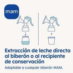MAM Sacaleches manual E102 - Sacaleches para leche materna, cómodo y eficaz Accesorios Alimentación y Lactancia Tienda Bebe Naty