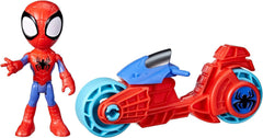 SPIDEY and HIS AMAZING FRIENDS Marvel Spidey figura cu motocicleta, jucărie pentru băieți și fete cu vârsta de 3 ani și peste Action figures Naty Shop Motocicleta Spidey