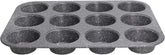 Pure Roq Muffinform Para 12 Muffins, Aluminio, Negro Moldes y bandejas para horno Naty Shop Muffin-Blech