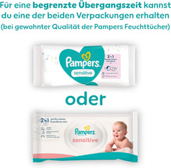Pampers Toallitas para bebé sensibles, paquete de 15 de 80 toallitas, 1200 toallitas para bebé, limpieza suave y protección de la piel 2 en 1