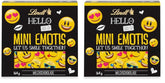 HOLA Mini Emoticones de Chocolate | 164 gramos | Aprox. 27 emoticonos geniales en varios diseños, elaborados con el mejor chocolate con leche | Regalo de chocolate para niños | Para decoración (paquete de 2)