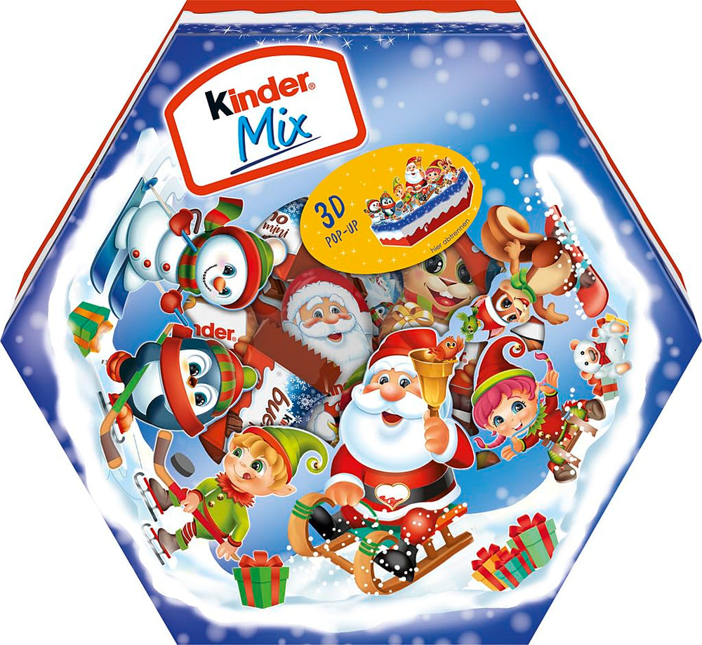 Plato navideño Kinder Mix - deliciosas especialidades de chocolate de la gama Kinder - 143g