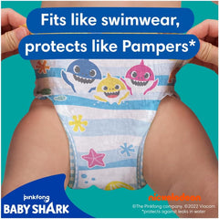 Pampers (versión antigua), pantalones cortos de baño desechables Splashers - Talla 5/6 (más de 14 kg) - Caja de 8 paquetes de 10