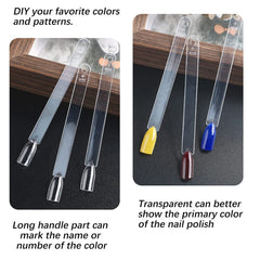 300 de bețișoare transparente pentru unghii, modele de unghii în formă de evantai, vârfuri de afișare a culorilor cu 6 inele metalice, placă de unghii artificială pentru salon de unghii și practică a ojei cu gel pentru începători