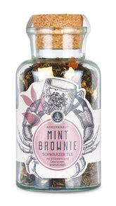 Ankerkraut Mint Brownie Ceai negru, ceai negru pentru infuzare, frunze libere, cu mentă și cacao, 90 g în borcan de plută