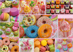 Educa - Puzzle de 500 piezas para adultos | Collage de dulces. Dimensiones: 48 X 34 cm. Incluye pegamento para rompecabezas Fixpuzzle. Durante 11 años (19904) Puzzle Naty Shop