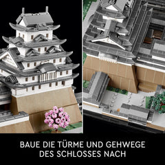 LEGO Architecture Castillo Himeji, kit de modelo para adultos, colección Landmark, set de abanicos de jardinería creativa y cultura japonesa con cerezo en flor, regalo para él y ella 21060 Juegos de construcción Besuche den LEGO-Store