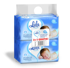 LULA Toallitas Húmedas Bebé Aloe Vera 72uds 3uds + 1ud gratis