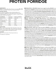 Avena proteica completa, a granel, avena rica en proteínas, suero, rica en fibra, gachas proteicas, sin sabor, 1 kg