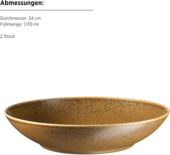 MÄSER 935273 Grumpy, Geschirrservice Made in Portugal, Hochwertiges 8-Teiliges Kombi-Geschirr Set; Teller, Gourmetteller Und Schüssel Mit Reaktivglasur in Edel Schimmerndem Gold Braun, Porzellan Seturi vesela masa Naty Shop