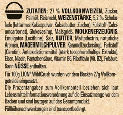 Cereale LION Wildcrush, ciocolată și caramel Cereale pentru micul dejun, pachet de 8 x 360 grame Naty Shop