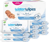 WaterWipes Sensitive+ Toallitas Húmedas para Recién Nacidos y Bebés, 540 Piezas (9 Paquetes), 3 en 1 Limpieza, Cuidado, Protección, 99,9% Agua, Sin Fragancia