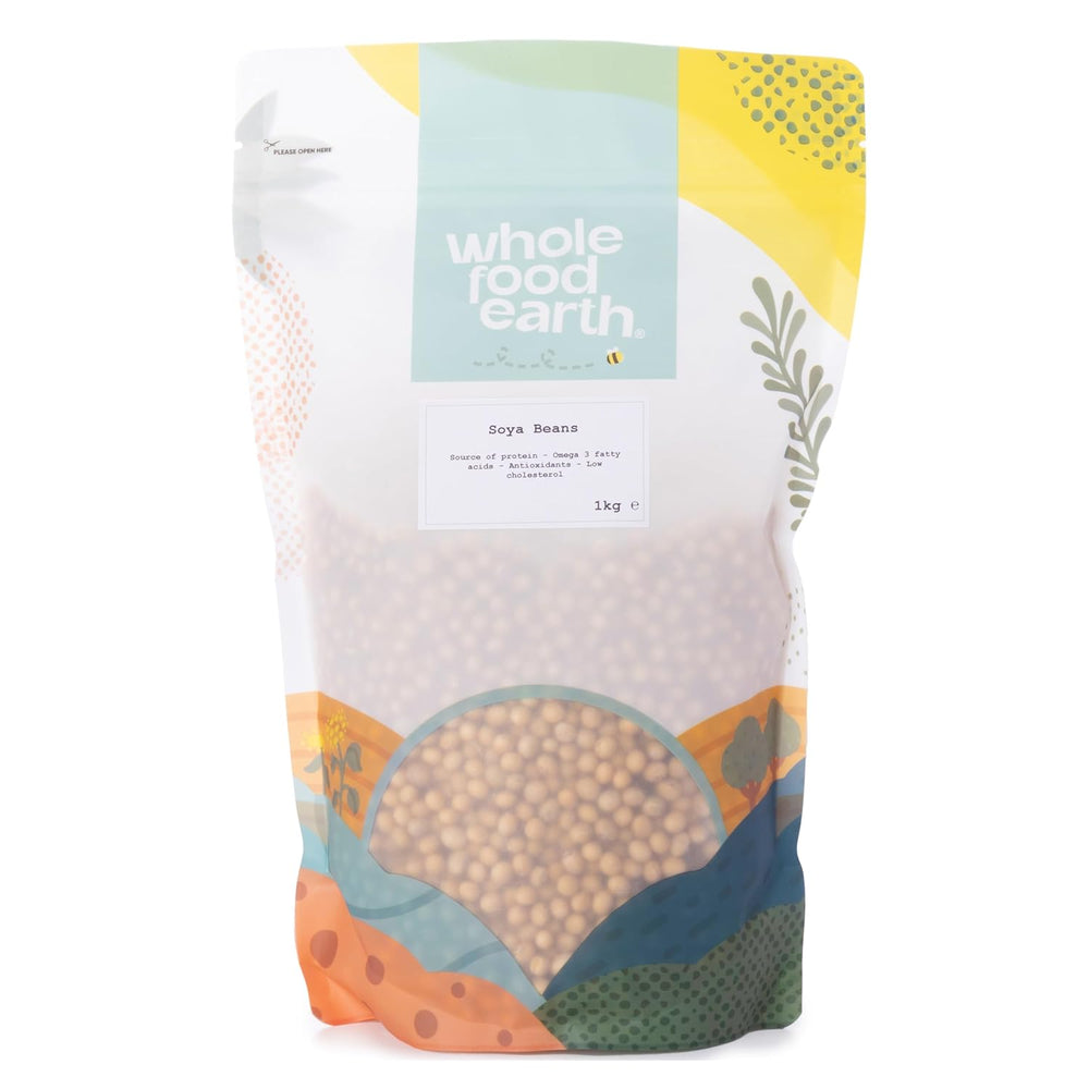 Soja Wholefood Earth - sin OGM - natural - vegana - sin lácteos - sin azúcares añadidos 1 kg