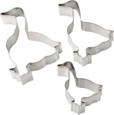 Set de 3 forme de biscuiți Dr. Oetker, model gâscă – Forme de biscuiți, White Christmas Baking – Forme de biscuiți din oțel inoxidabil pentru Crăciun