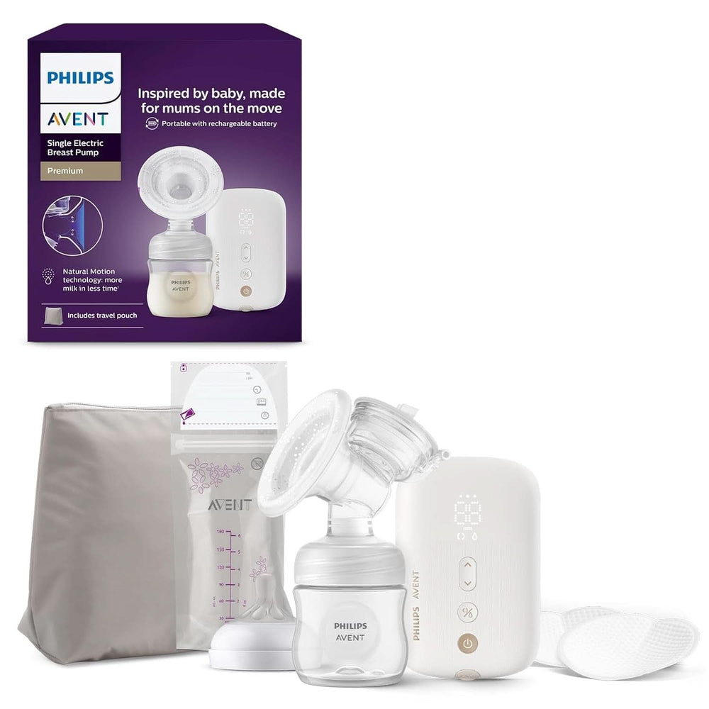 Elektronische Philips Avent Einzelmilchpumpe Premium - Mit Natural Motion Technologie, Wiederaufladbarem Akku, Timer-Anzeige (Modell SCF396/31) Accesorios Alimentación y Lactancia Bebe Naty Shop