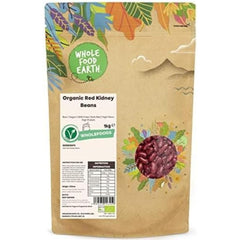 Frijoles rojos Wholefood Earth Orgánico 1kg Crudos | Vegano | Sin OGM | Rojo oscuro | Rico en fibra | Rico en proteínas | Certificado orgánico